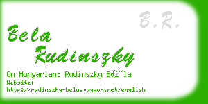 bela rudinszky business card